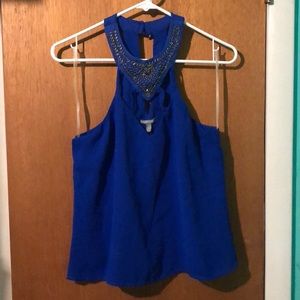 Royal blue halter top